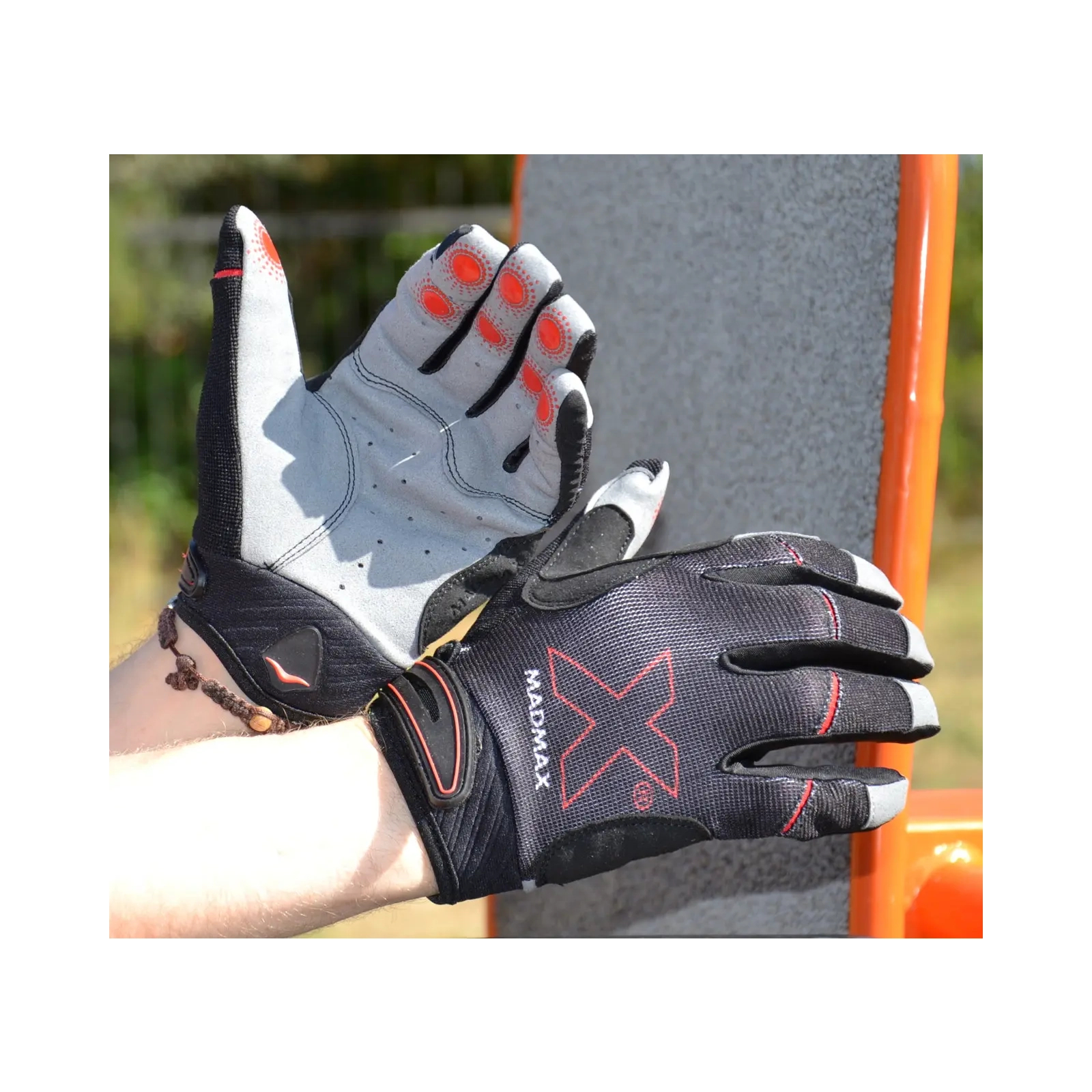 Рукавички для фітнесу MadMax MXG-103 X Gloves Black/Grey L (MXG-103-BLK_L) зображення 4