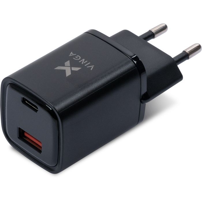 Зарядний пристрій Vinga USB-C PD30W + USB-A QC30W Display 33W Max (VCR30ACDB) зображення 2