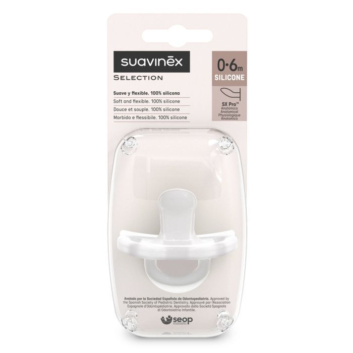 Пустышка Suavinex Colour Essence 0-6 мес, анатомическая силиконовая, зеленая (308084) изображение 2