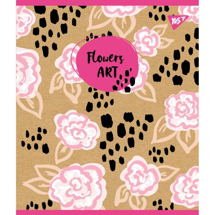 Зошит Yes А5 Flowers Art Крафт 18 аркушів клітинка (765080) зображення 3