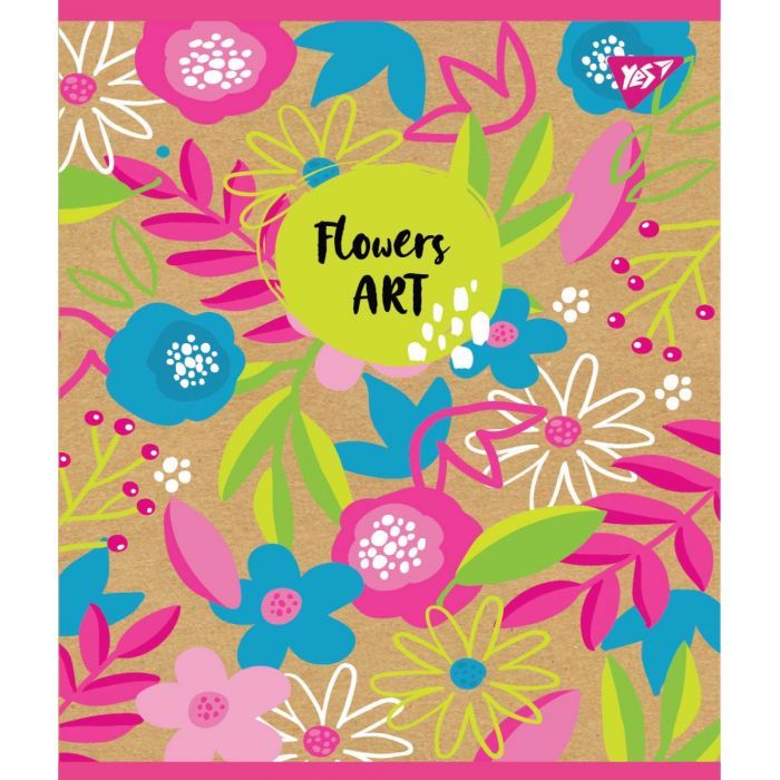 Зошит Yes А5 Flowers Art Крафт 18 аркушів клітинка (765080) зображення 4