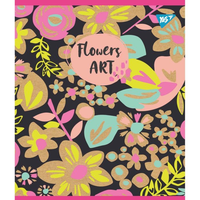 Зошит Yes А5 Flowers Art Крафт 18 аркушів клітинка (765080) зображення 5