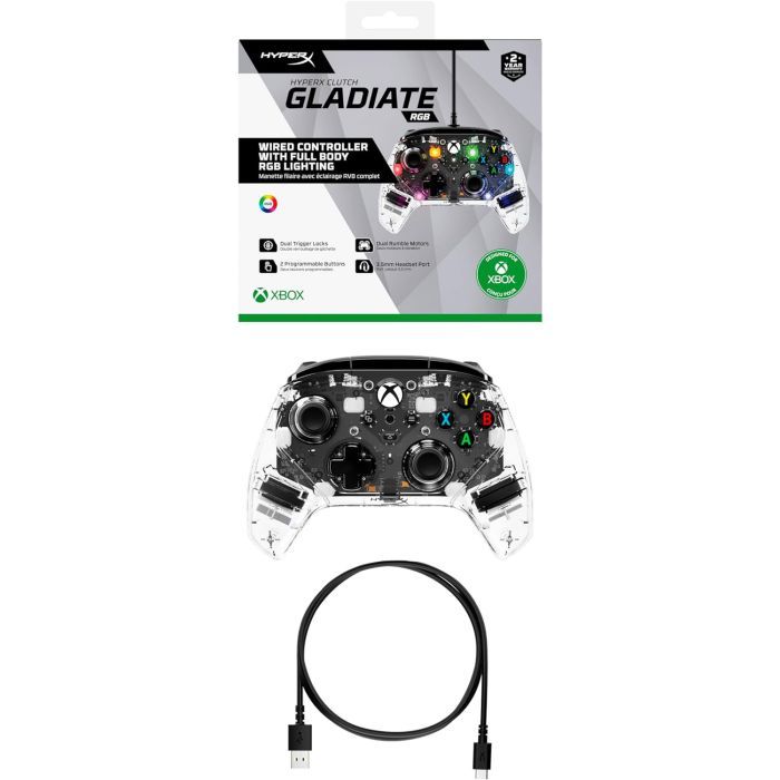 Геймпад HyperX Clutch Gladiate RGB for PC/Xbox Clear (7D6H2AA) изображение 5