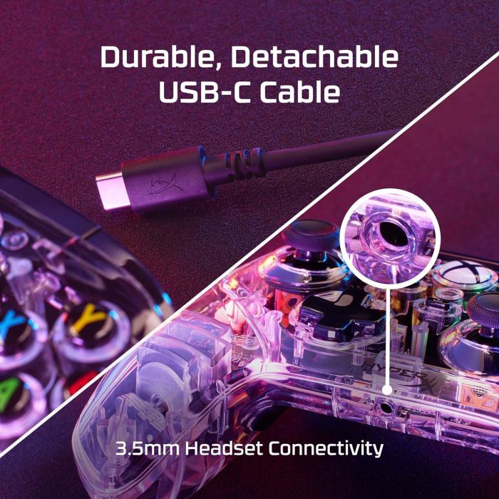 Геймпад HyperX Clutch Gladiate RGB for PC/Xbox Clear (7D6H2AA) изображение 8