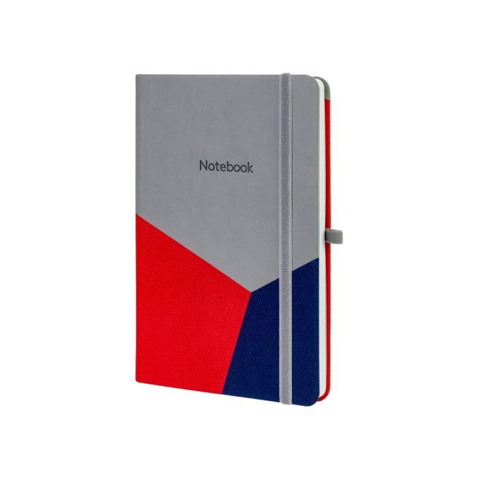 Книга записная Optima А5 COMBI-3, твердая обложка, резинка,линия (O20125-03)