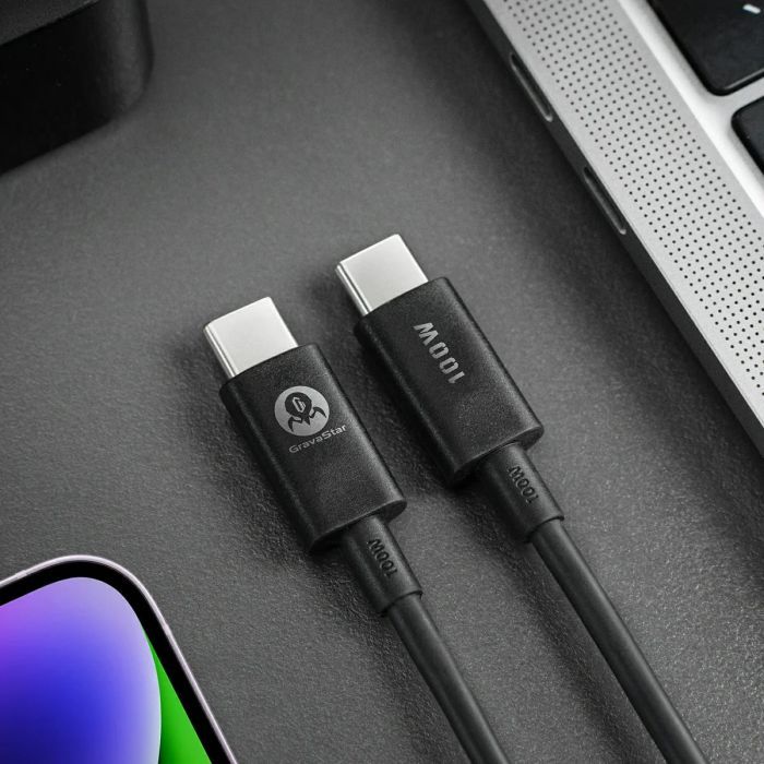 Дата кабель USB-C to USB-C 1.5m GravaStar (GRAVASTARTC_BLK) зображення 2