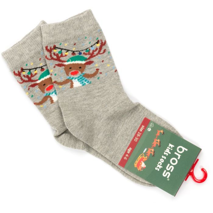 Носки детские Bross новогодние (10969-8-10-green)