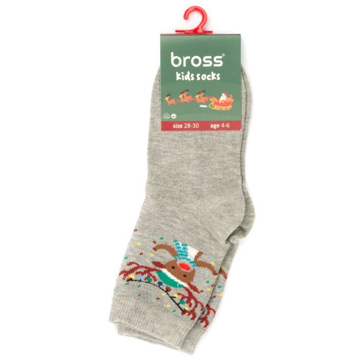 Носки детские Bross новогодние (10969-8-10-green) изображение 2