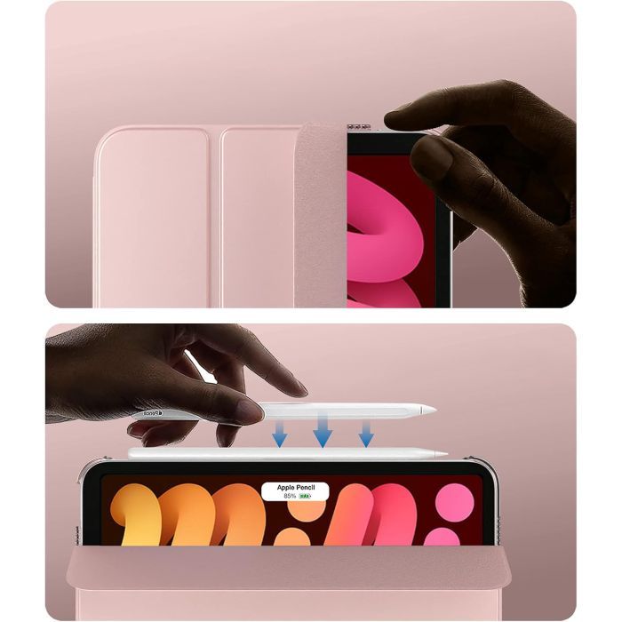 Чехол для планшета BeCover Tri Fold Hard Apple iPad Mini 7 2024 Pink (712454) изображение 4