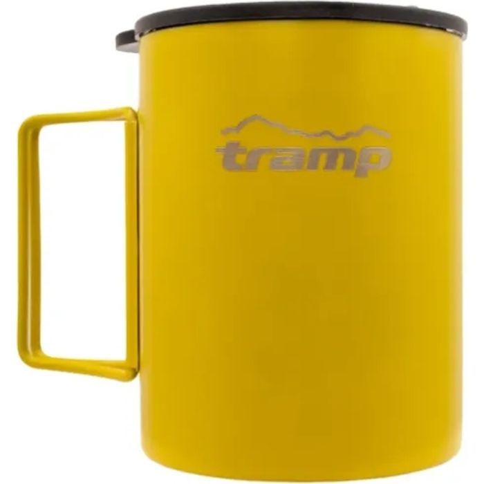 Чашка туристическая Tramp зі складаними ручками та поїлкою 400 мл Mustard (UTRC-137-mustard)