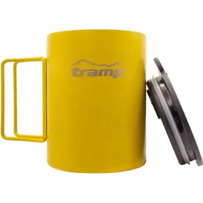 Чашка туристическая Tramp зі складаними ручками та поїлкою 400 мл Mustard (UTRC-137-mustard) изображение 3
