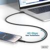 Дата кабель USB-C to USB-C 1.0m USB 4.0 Gen3 40G 240W 8K silicone black Digitus (AK-300344-010-S) зображення 11