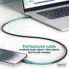 Дата кабель USB-C to USB-C 1.0m USB 4.0 Gen3 40G 240W 8K silicone black Digitus (AK-300344-010-S) зображення 12
