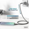 Дата кабель USB-C to USB-C 1.0m USB 4.0 Gen3 40G 240W 8K silicone black Digitus (AK-300344-010-S) зображення 4