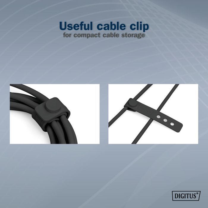 Дата кабель USB-C to USB-C 1.0m USB 4.0 Gen3 40G 240W 8K silicone black Digitus (AK-300344-010-S) зображення 8