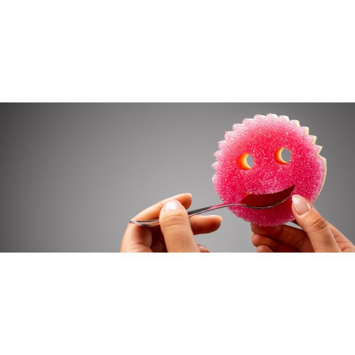 Губки кухонные Scrub Daddy Scrub Mommy Розово-фиолетовая 1 шт. (5060481022040/5060481023900) изображение 4