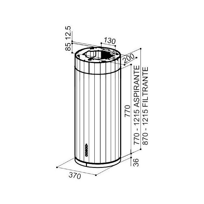 Вытяжка кухонная Faber Corinthia Isola Ev8+ Wh Matt/Ts A37 (110.0456.219) изображение 2