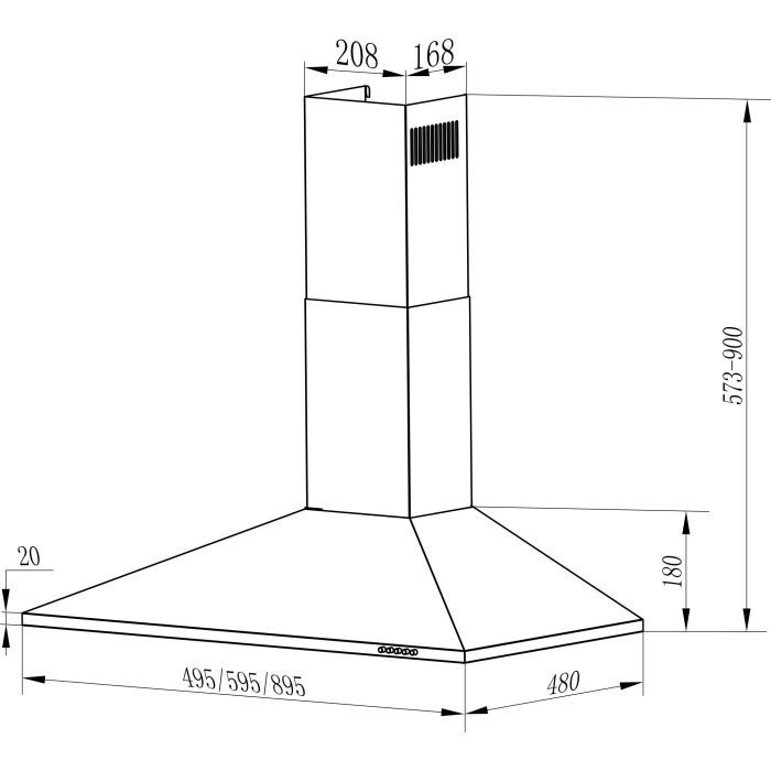 Вытяжка кухонная Interline SET WH A/60 PB/2/T изображение 3