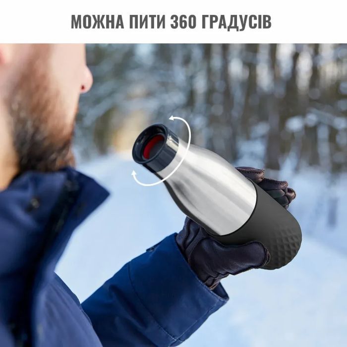 Термос Tefal Bludrop, 700мл, нержавіюча сталь, чорний (N3111110) изображение 8