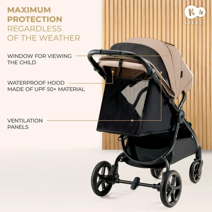 Коляска Kinderkraft Mitzy Linen Beige (KSMITZ00BEG0000) (5902533924356) зображення 9