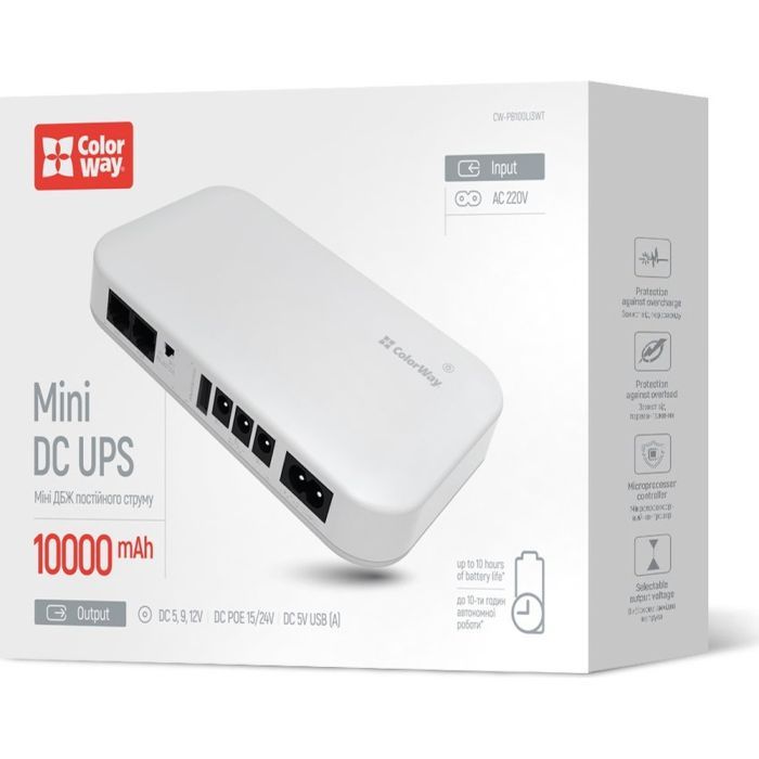 Пристрій безперебійного живлення ColorWay CW-PB100LI3WT 10000mAh 21W (CW-PB100LI3WT) зображення 6
