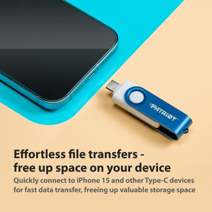 USB флеш накопитель Patriot 1TB Xporter X550 USB 3.2/Type-C (PS1TX550AAD) изображение 7