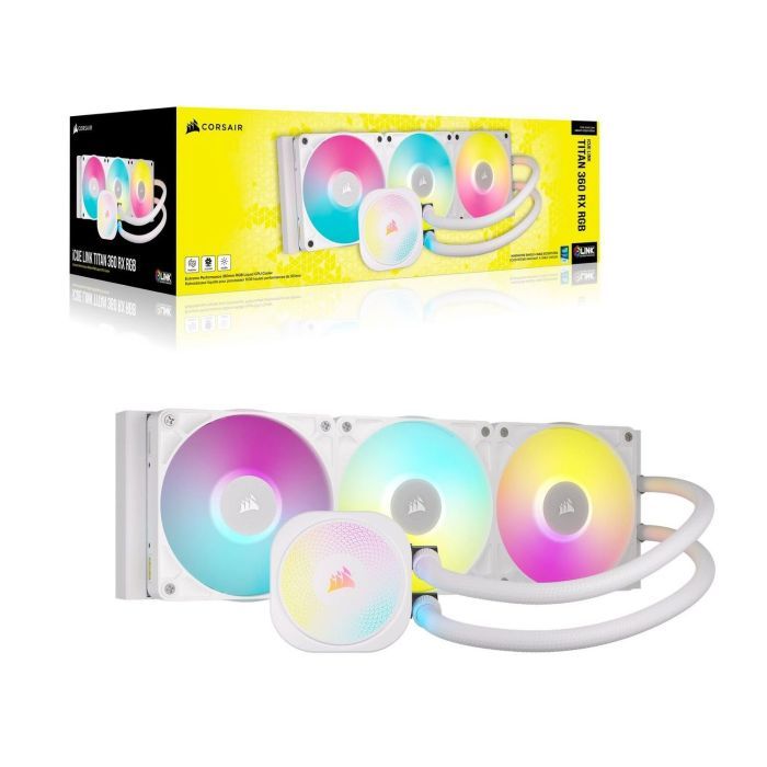 Система рідинного охолодження Corsair iCUE LINK TITAN 360 RX RGB White (CW-9061021-WW) зображення 5