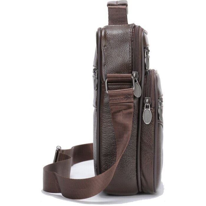 Сумка Vintage На одно отделение Коричневая (20246) изображение 12