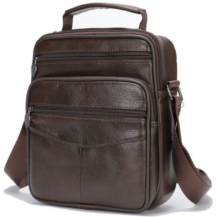 Сумка Vintage На одно отделение Коричневая (20246) изображение 2