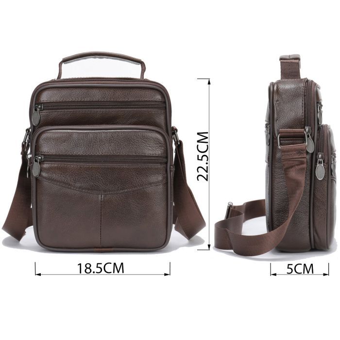 Сумка Vintage На одно отделение Коричневая (20246) изображение 3