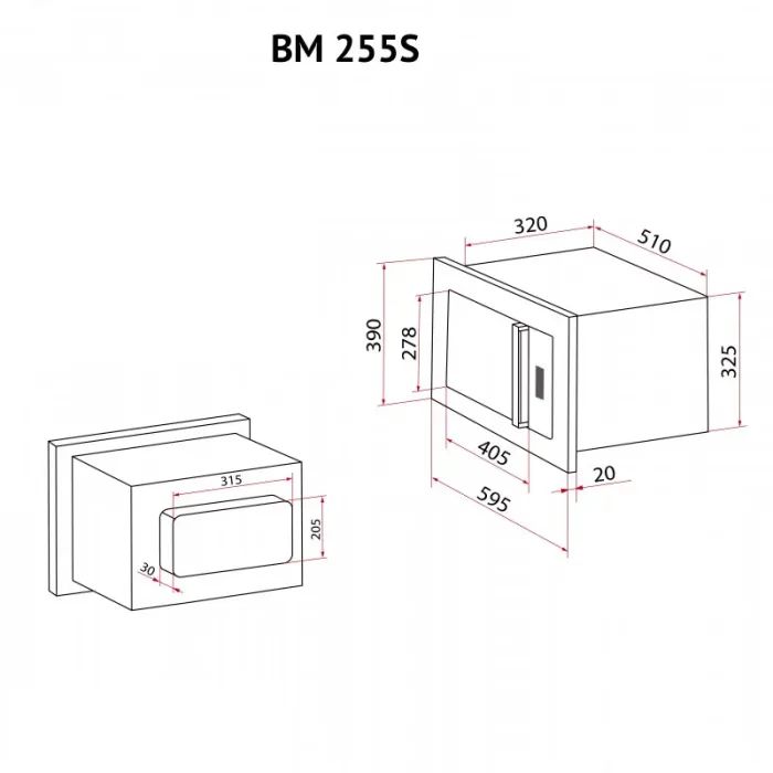 Мікрохвильова піч Perfelli BM 255S GLB зображення 12