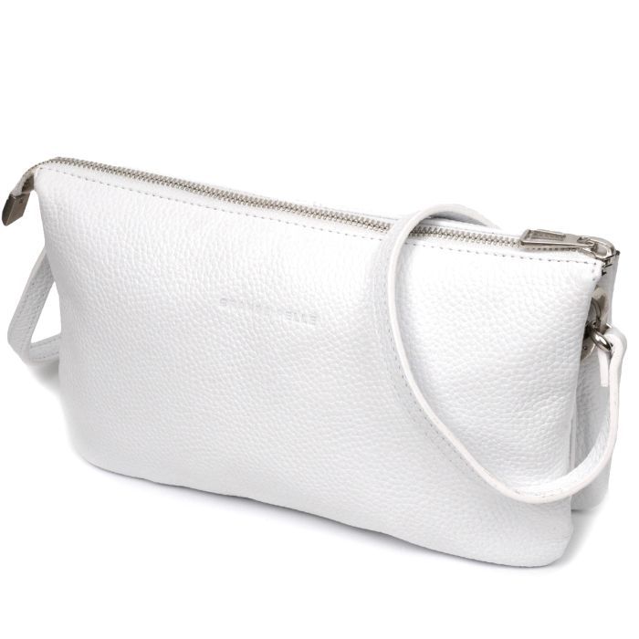 Сумка Grande Pelle Из натуральной кожи Белая (11635)