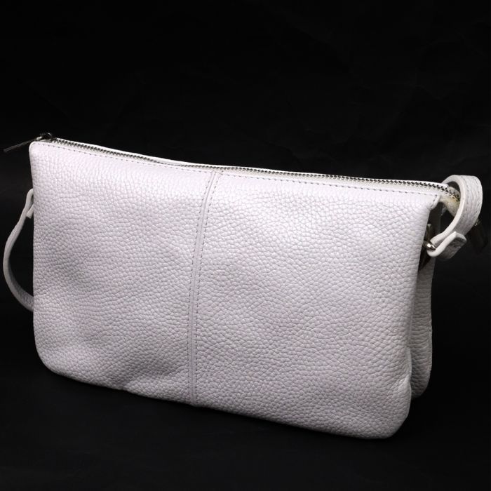 Сумка Grande Pelle Из натуральной кожи Белая (11635) изображение 2