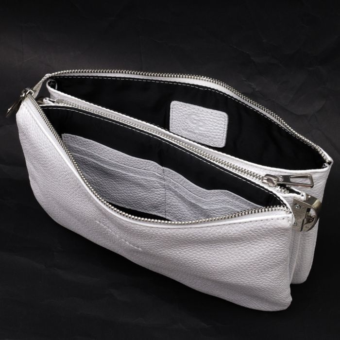 Сумка Grande Pelle Из натуральной кожи Белая (11635) изображение 5