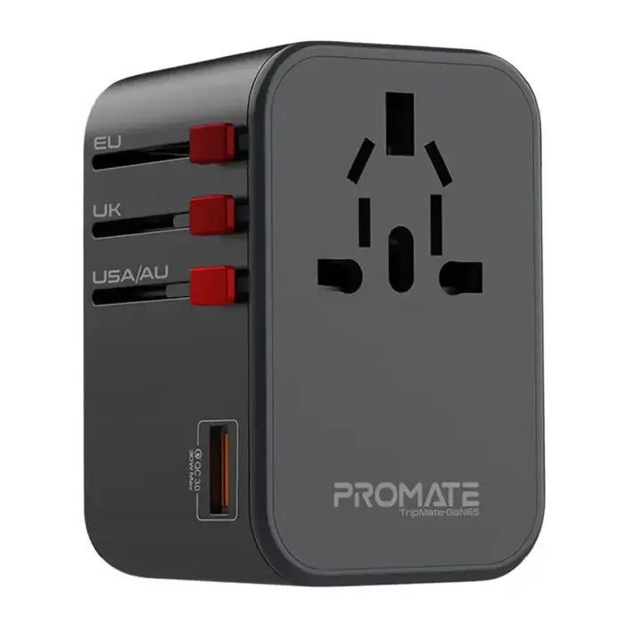 Зарядное устройство Promate tripmate-gan65.black