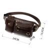 Сумка Vintage Поясная мужская Коричневая (14897) изображение 4