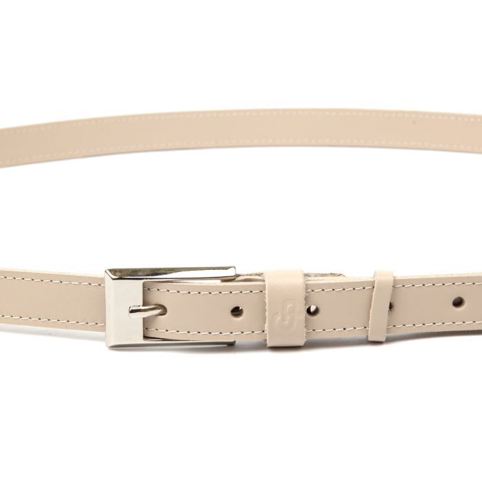 Ремінь Grande Pelle Тонкий жіночий шкіряний Бежевий (11447) зображення 2