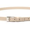Ремінь Grande Pelle Тонкий жіночий шкіряний Бежевий (11447) зображення 2