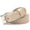 Ремінь Grande Pelle Тонкий жіночий шкіряний Бежевий (11447) зображення 3