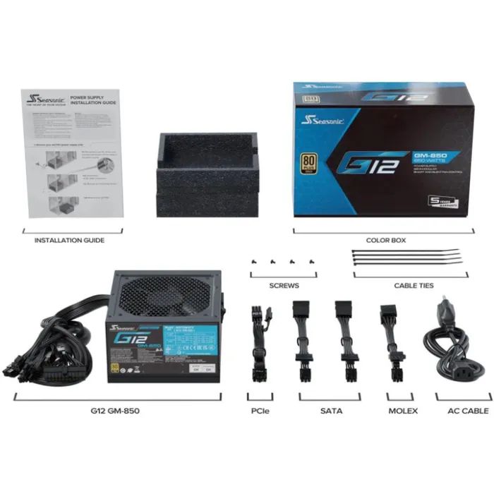 Блок питания Seasonic 850W (G12 GM-850) изображение 7