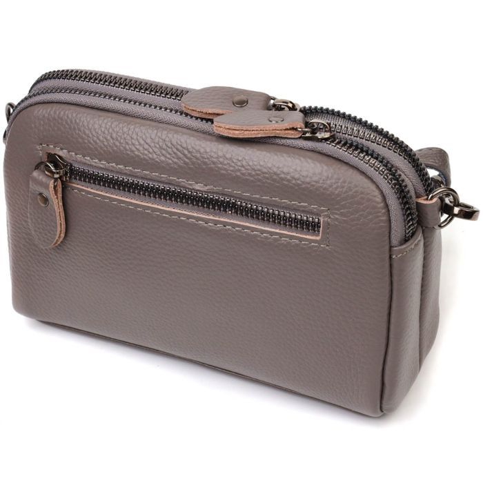 Сумка Vintage Из натуральной кожи Серая (22099) изображение 2