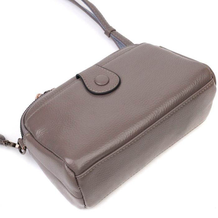 Сумка Vintage Из натуральной кожи Серая (22099) изображение 5