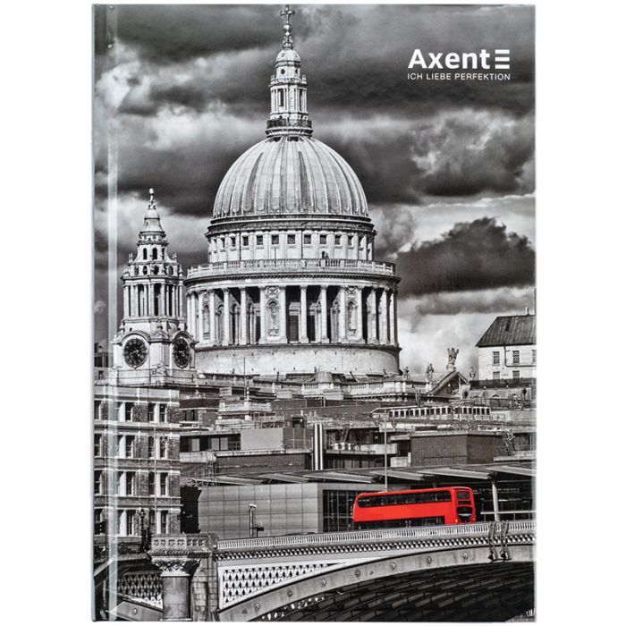 Книга записная Axent R&B Bus А5, 96 листов, клетка, твердая обложка (8457-8-A)