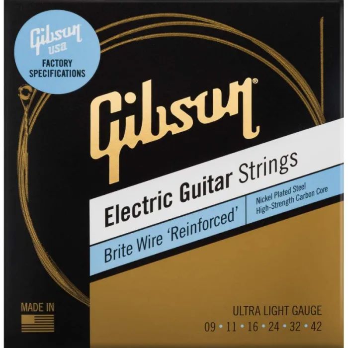 Струны для гитары Gibson SEG-BWR9 Brite Wire Reinforced Ultra-Light (09-42) (230466)