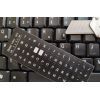 Наклейка на клавіатуру BestKey мініатюрна непрозора чорна, 56, срібний (BKm4SIL/044) зображення 2