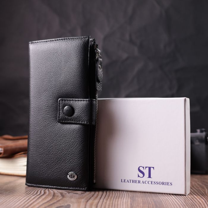 Гаманець ST Leather З натуральної шкіри Червоний (22536) зображення 11