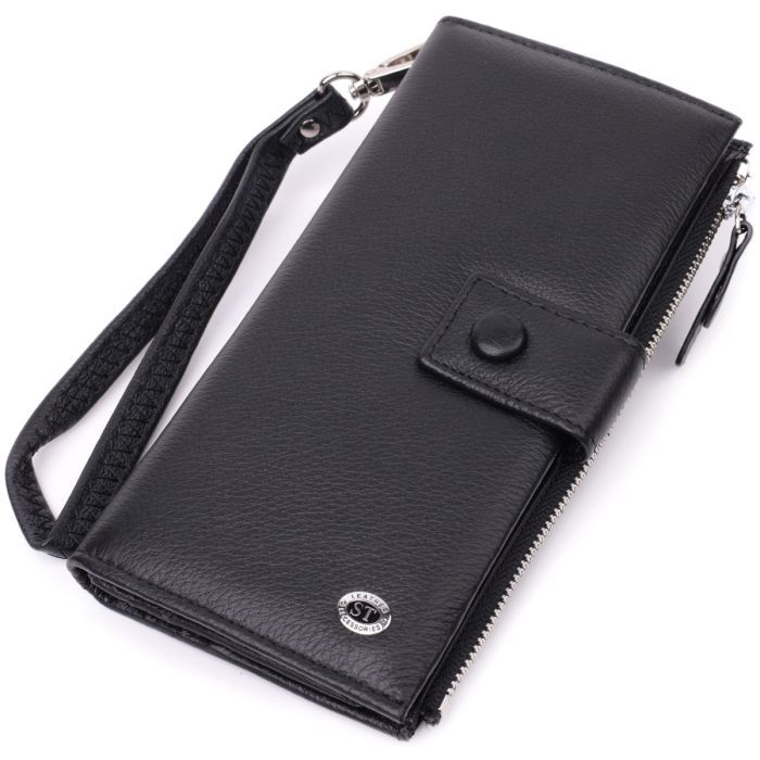 Гаманець ST Leather З натуральної шкіри Червоний (22536)
