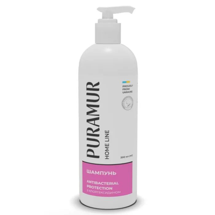 Шампунь для животных Puramur Antibacterial Protection с хлоргексидином 200 мл (4823082434848)