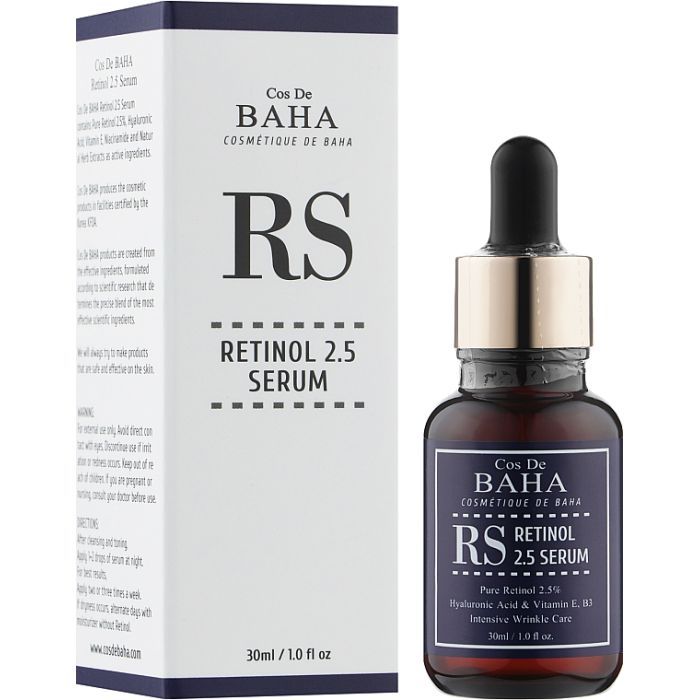 Сыворотка для лица Cos De BAHA Retinol 2.5% Serum Омолаживающая 60 мл (8809240318454) изображение 2