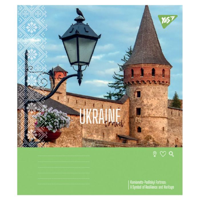 Зошит Yes Ukraine travel А5 24 аркушів лінія (767995) зображення 2